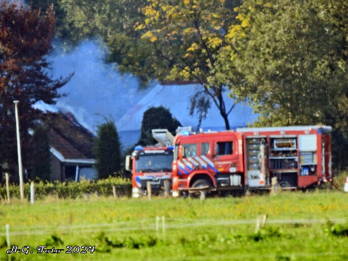 Grote brand aan de koloniedijk.