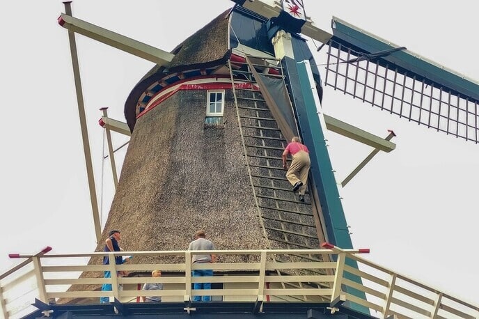 Vier molenaars geslaagd na landelijke examens bij molen Massier - Foto: Ingezonden foto