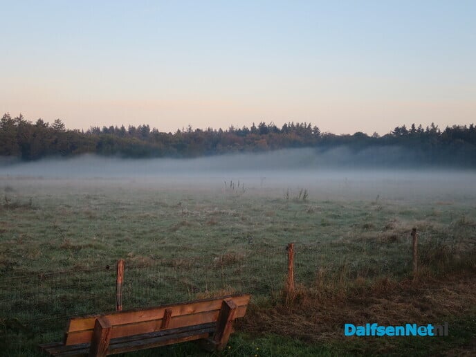 Om 07.00 uur, Een goudgele opkomende zon veelbelovend - Foto: Wim