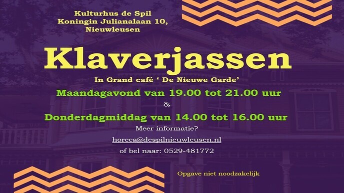 Klaverjassen In Grand café De Nieuwe Garde’