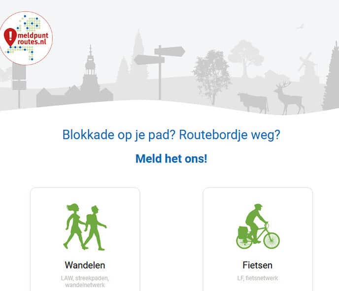 Meld schade aan fiets- en wandelnetwerk