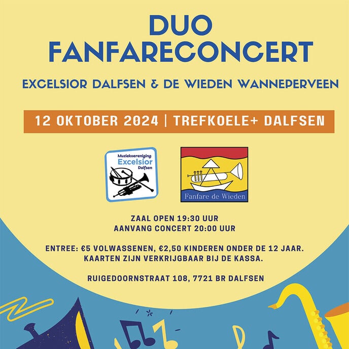 Duo fanfareconcert in de Trefkoele+ - Foto: Ingezonden foto