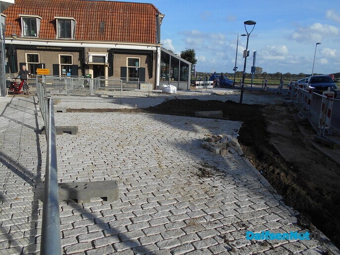 Het laatste stukje Prinsenstraat en bij de brug