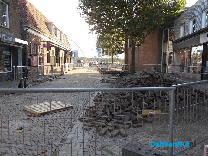 Het laatste stukje Prinsenstraat en bij de brug