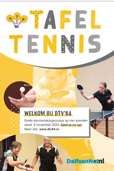 Kennismakingscursus tafeltennis! - Foto: Ingezonden foto