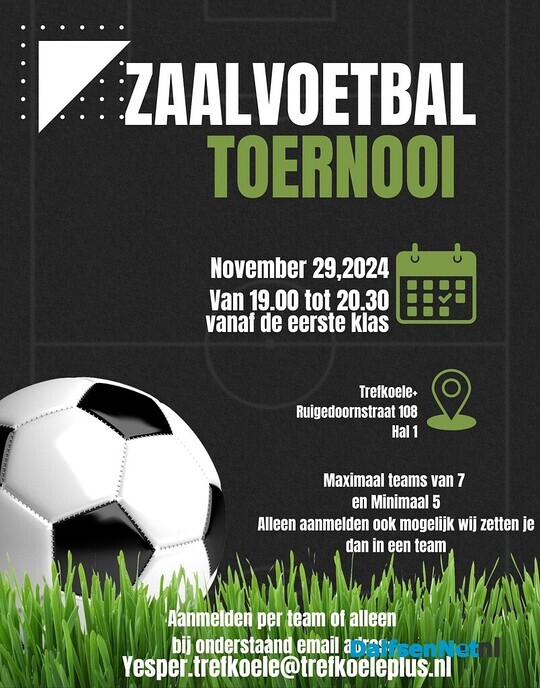 Zaalvoetbal toernooi - Foto: Ingezonden foto
