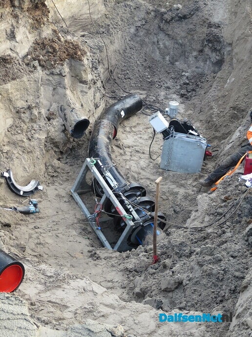 Voortgang watertransportleiding Zwarteweg, Marsweg en Koelmansstraat - Foto: Wim