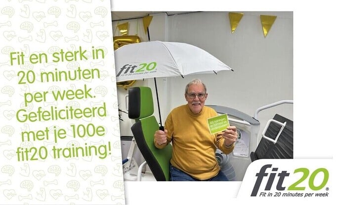 Gefeliciteerd met je 100e fit20 training !