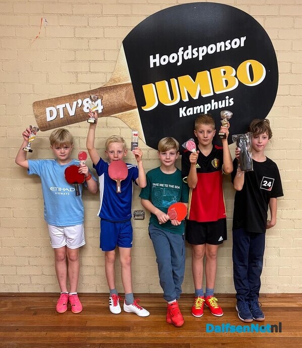 Basisschool de Polhaar zegeviert op Dalfser scholierentoernooi tafeltennis bij DTV’84 - Foto: Ingezonden foto