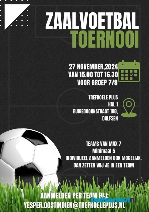 Zaalvoetbal toernooi - Foto: Ingezonden foto