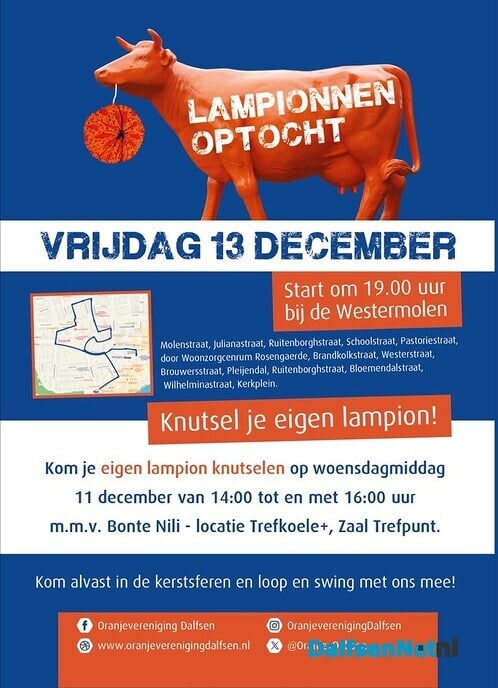 Lampionnenoptocht Oranjevereniging Dalfsen - Foto: Ingezonden foto