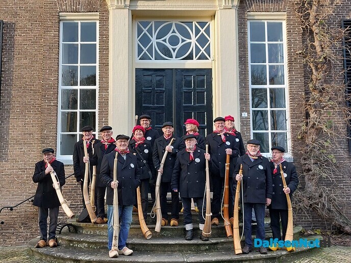 Midwinterhoornblazers ontbreken vrijdag niet op Dalfser Kerstfestijn - Foto: Ingezonden foto