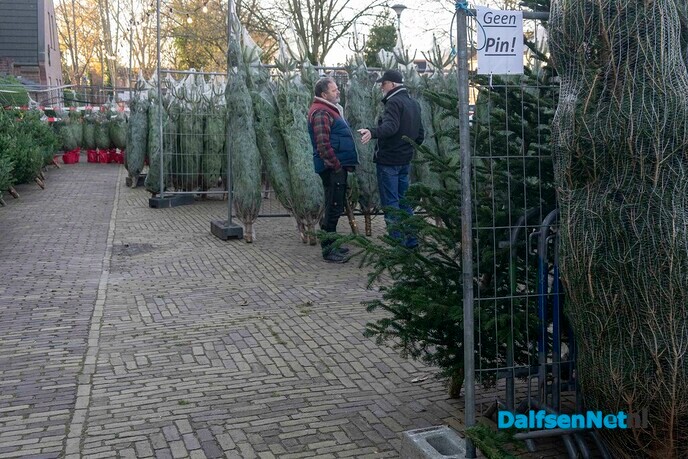 Kerstbomenverkoop bij r.k. kerk Dalfsen is gestart - Foto: Paul Scholten
