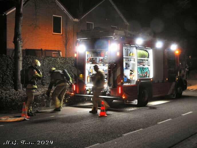 Schoorsteenbrand in de Wilhelminastraat.