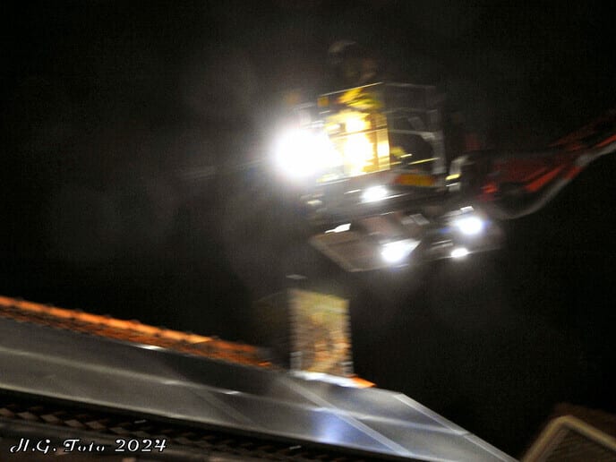 Schoorsteenbrand in de Wilhelminastraat.