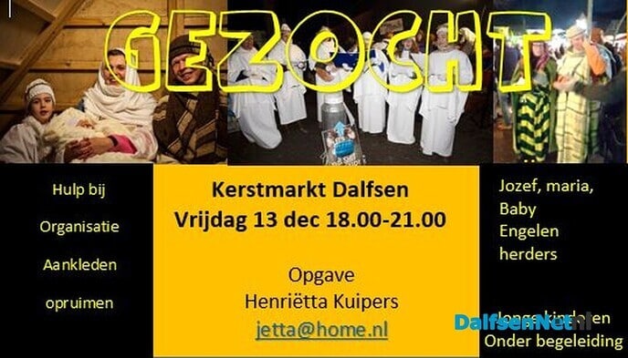 Medewerkers gezocht levende kerststal - Foto: Ingezonden foto