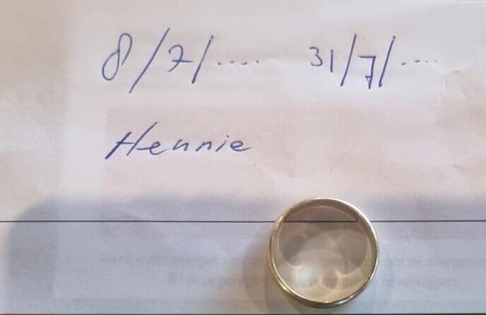 Gouden ring gevonden - Foto: Ingezonden foto