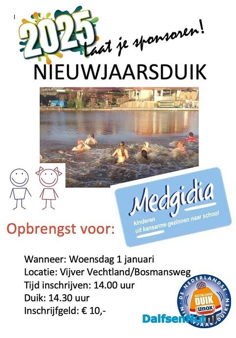 Nieuwjaarsduik 2025 Nieuwleusen - Foto: Ingezonden foto