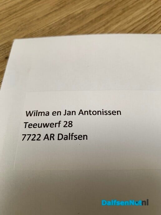 Post ontvangen en alweer op juiste adres - Foto: Ingezonden foto