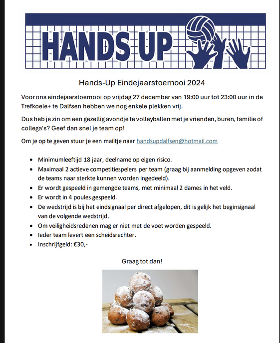 Hands-Up Eindejaarstoernooi 2024