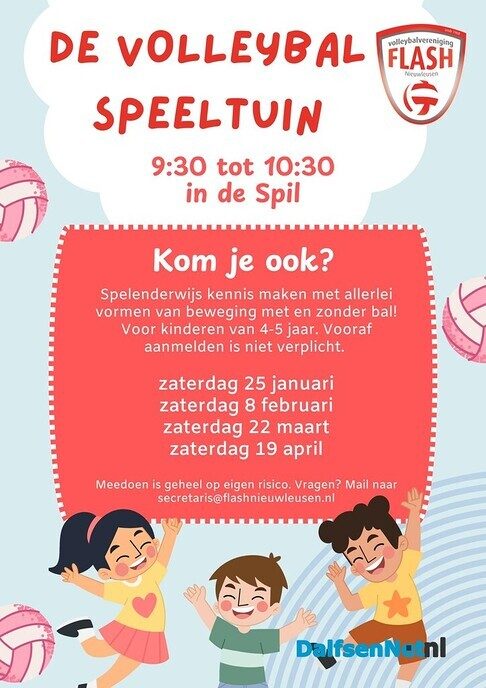 Flash organiseert: De volleybalspeeltuin! - Foto: Ingezonden foto