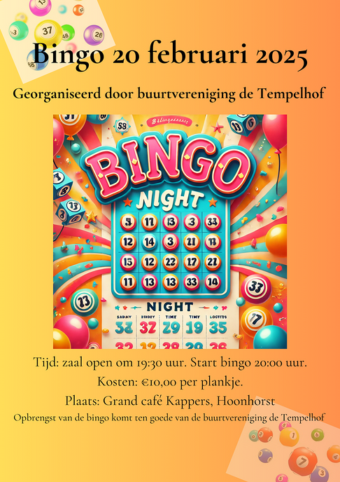 Bingo buurtvereniging Tempelhof