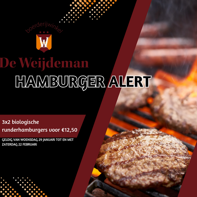 Hamburgerliefhebbers opgelet: speciale actie bij De Weijdeman!