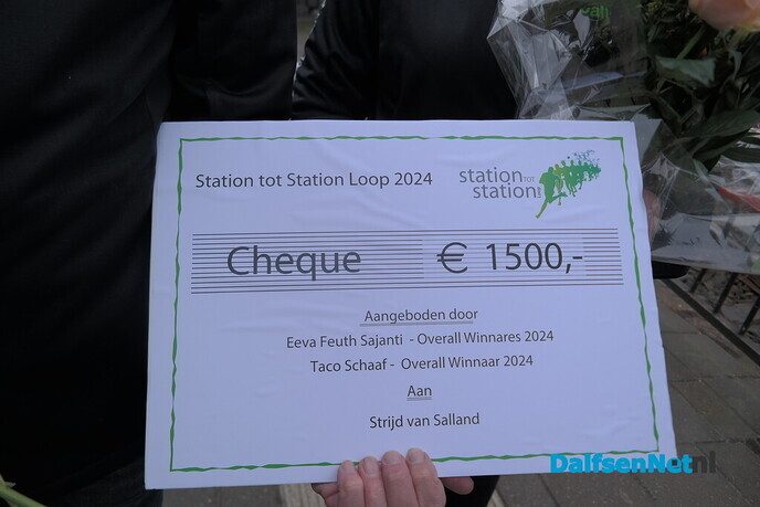 Station tot Stationloop schenkt weer € 1500 aan goed doel: dit jaar de Strijd van Salland