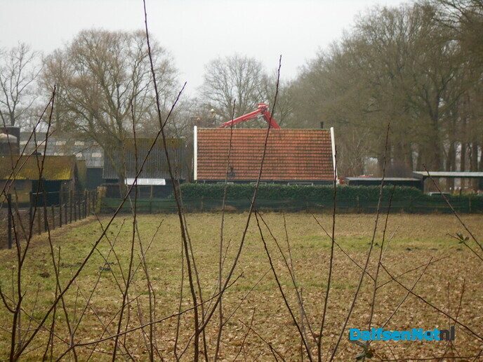 Middel brand rietendak woning