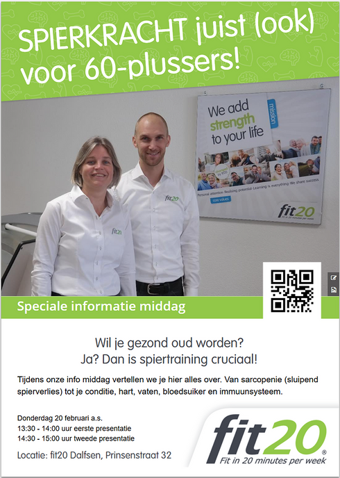 Blijf vitaal en gezond! Het belang van fit20-krachttraining op latere leeftijd