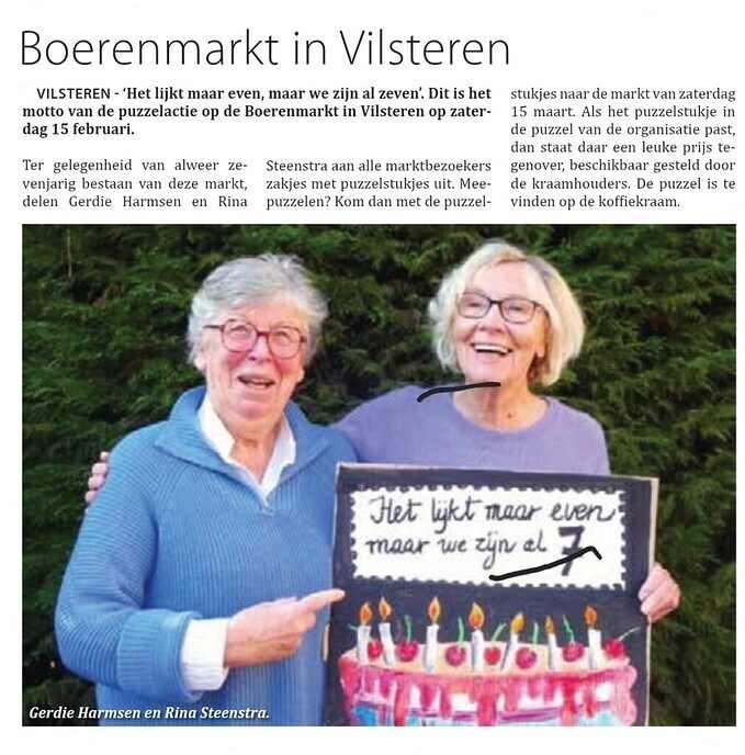 Zaterdag 15 februari weer boerenmarkt