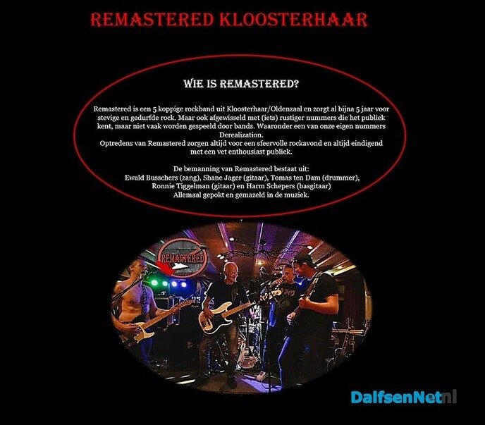 Remastered komt naar Nieuwleusen! - Foto: Ingezonden foto