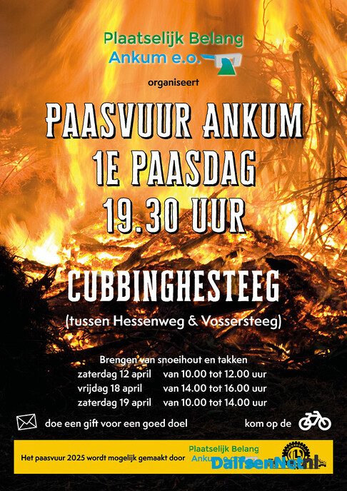 Paasvuur Ankum: Eerste Paasdag - Foto: Ingezonden foto