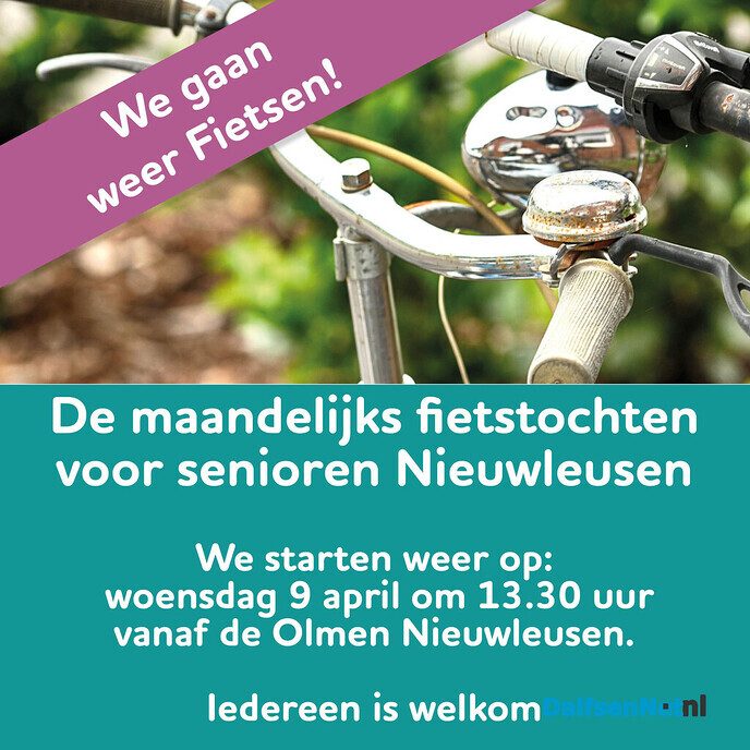 Maandelijks fietstochten senioren Nieuwleusen - Foto: Ingezonden foto