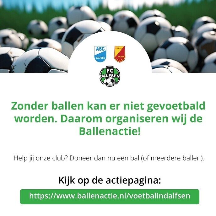 Zonder ballen kan er niet gevoetbald worden - Foto: Ingezonden foto