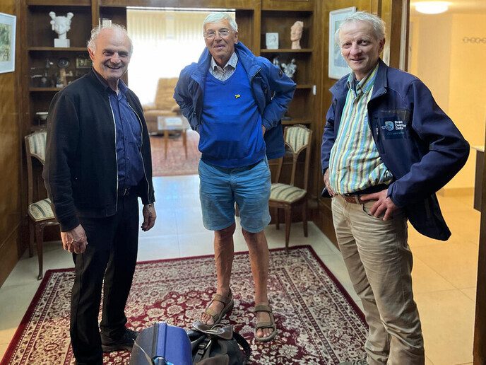 Hans, Jan en Rintje weer op weg naar huis. - Foto: Eigen geleverde foto
