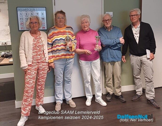 Afsluiting bridge seizoen Lemelerveld - Foto: Ingezonden foto