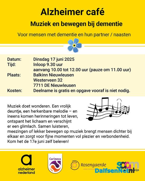Alzheimer café 17 juni - Foto: Ingezonden foto