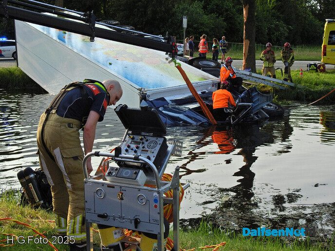 Vrachtwagen schoot water in - Foto: H.G. Foto