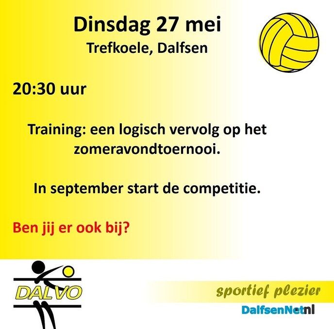 Volleybalcompetitie! Een logisch vervolg op het Dalvo toernooi - Foto: Ingezonden foto