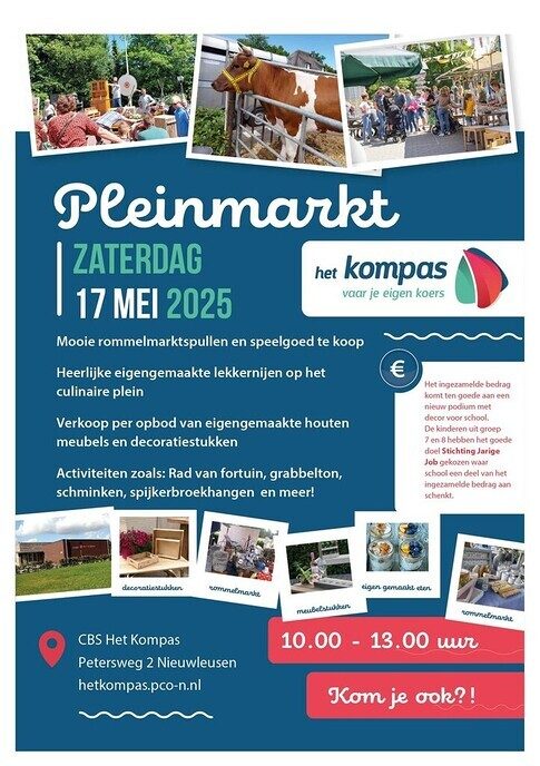 Gezellige pleinmarkt op CDS Het Kompas  - Foto: Ingezonden foto