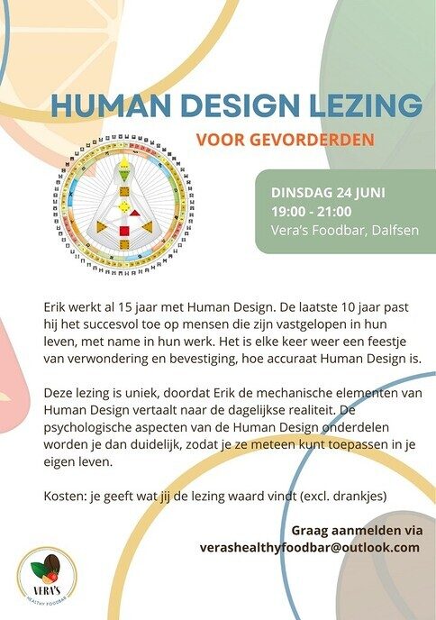 Human Design lezing voor gevorderden – 24 juni