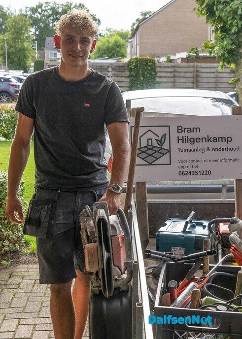 Nieuw hoveniersbedrijf in Dalfsen: Bram Hilgenkamp - Foto: Paul Scholten