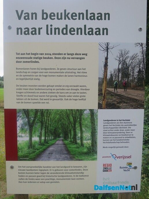 Het paard wijst de wandelrichting aan via de Koningsweg - Foto: Wim