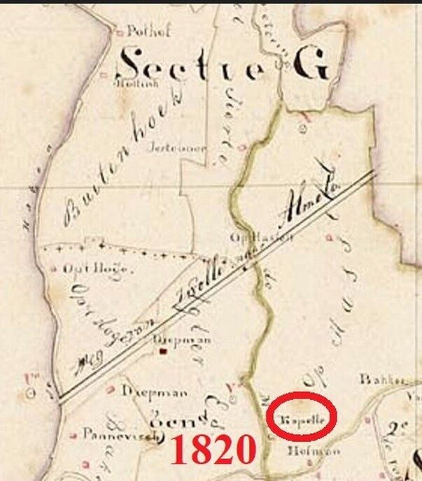 Kapelle Marshoek (update 27 juli) kaart is van 1820