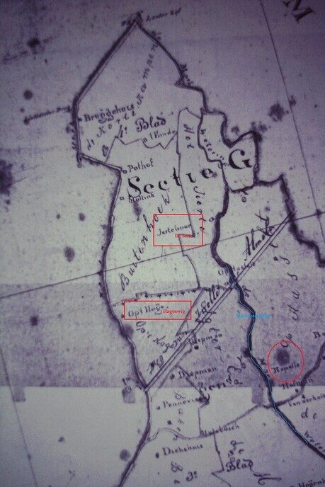 Kapelle Marshoek (update 27 juli) kaart is van 1820