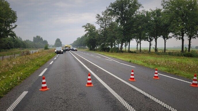 Fikse aanrijding N348 Dalmsholte - Foto: Niels Jansen