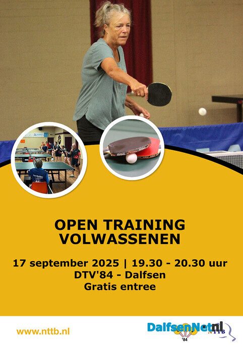 Open training voor volwassenen - Foto: Ingezonden foto