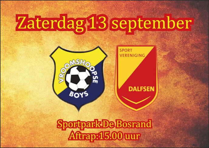 Laatste bekerwedstrijd SV Dalfsen tegen Vroomshoopse Boys - Foto: Ingezonden foto