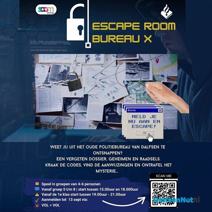 Escape room Bureau X - Foto: Ingezonden foto